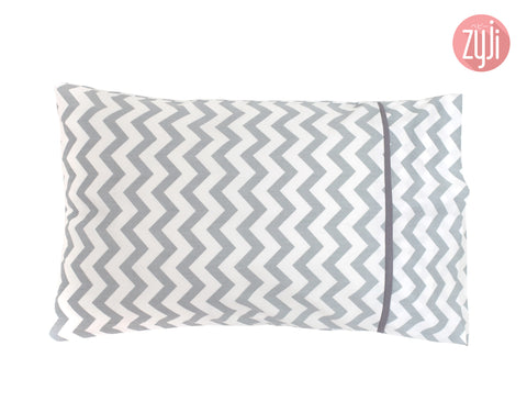 Chevron Cool Grey Toddler Pillowcase