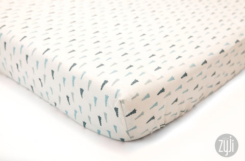 Blue Pine Crib Fitted Sheet