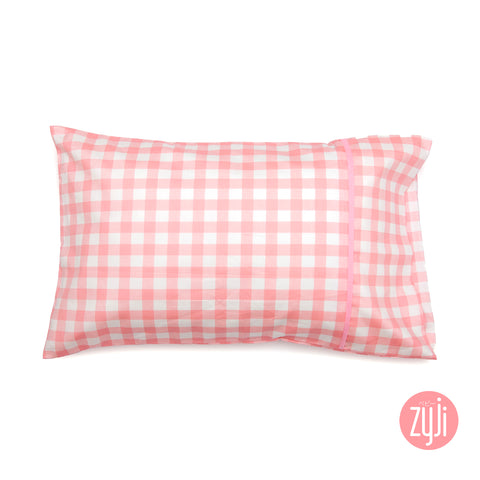 Pink plaid Toddler Pillowcase