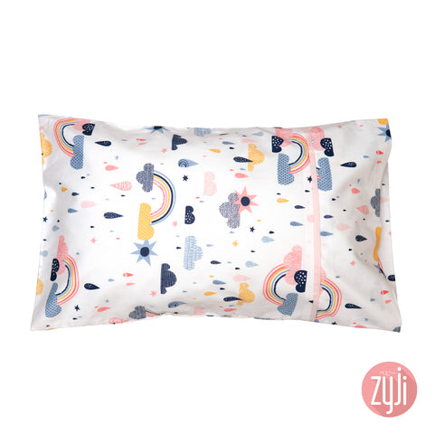 Rainy Rainbow Toddler Pillowcase