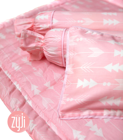 Triple Arrow Pink Bedding Set 28x52