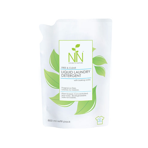 Nature to Nurture Free & Clear Liquid Laundry Detergent 800ml (refill pack)