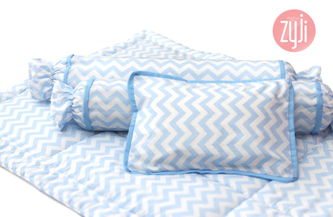 Chevron Blue Pillowcase Set