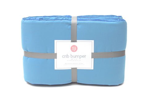 Sky Blue Crib Bumper