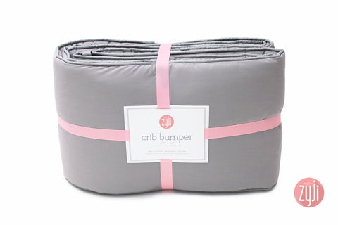 Gray Crib Bumper