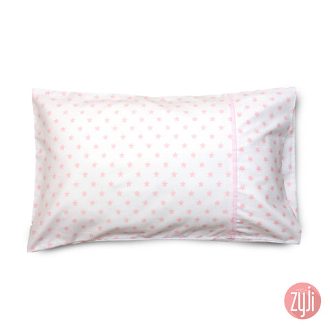 Stars Pink Toddler Pillowcase