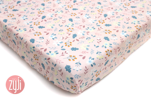 Hana Peach Crib Fitted Sheet