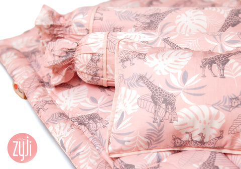 Pink Safari Pillowcase Set